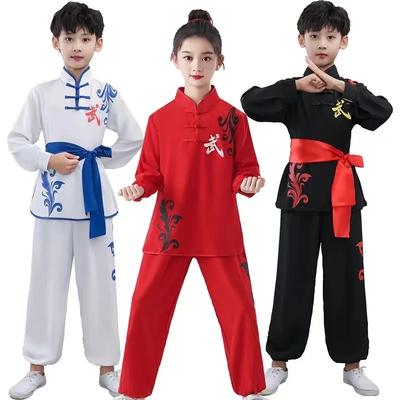 Dövüş Sanatları Takım Elbisesi Changquan Kostümü Kız Erkek Çocuklar Yetişkin Çin Geleneksel Wushu Üniforması Çocuklar Kung Fu Giysileri