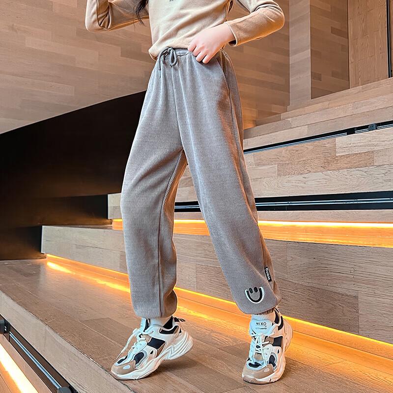 Girls' Autumn/Winter Fleece-Lined Casual Sweatpants