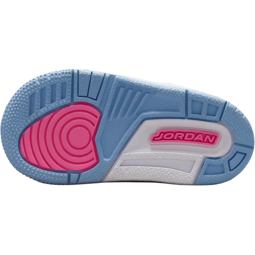Air Jordan 3 Retro TD White Cobalt Bliss Baby Sneakers Pink-Glow Football-Grey HQ0782-101