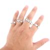 Personality Punk Rotate Multi-layer Chain Four Fingers Fashion Accessories Opening Ring Party Jewelry Finger Ring
