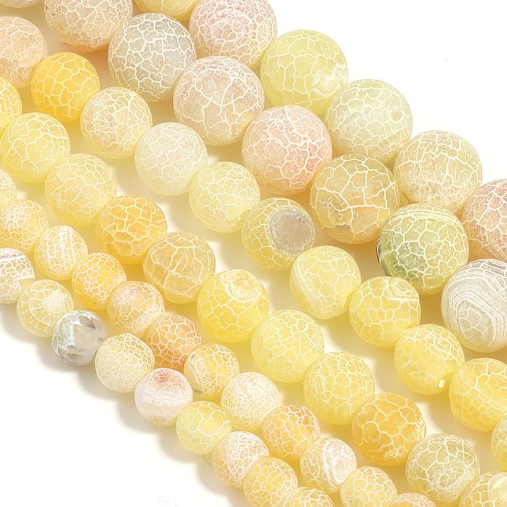 Natural Weathered Agate Stone Beads 6/8/10mm Color Loose Beads Spaced Beads for Jewelry Making Accessories DIY Bracelet Necklace
