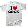 I Love Heart Cock Bartender Alcoholic Mixed Drink Lover TShirt Letters Printed Graphic Tee Tops Short Sleeve Mens Clothing