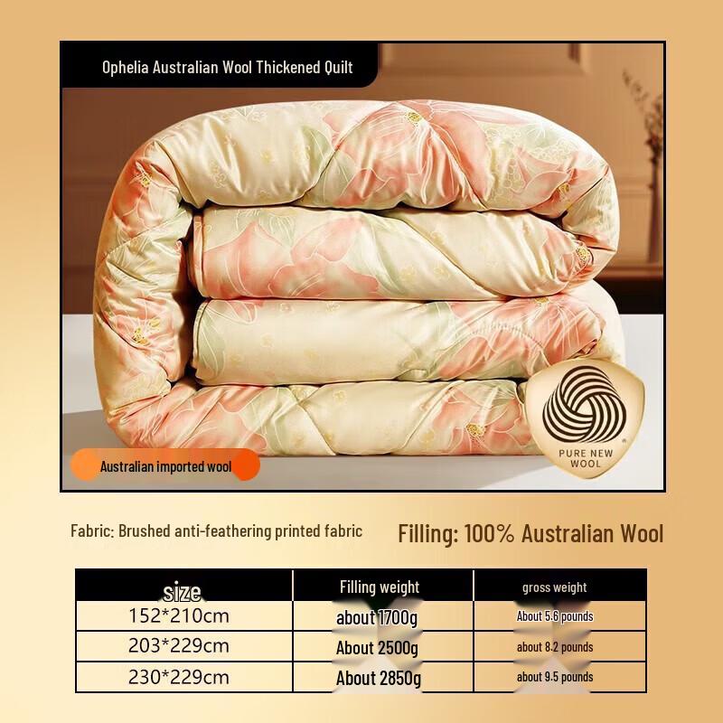 FUANNA 100% Wool Winter Duvet