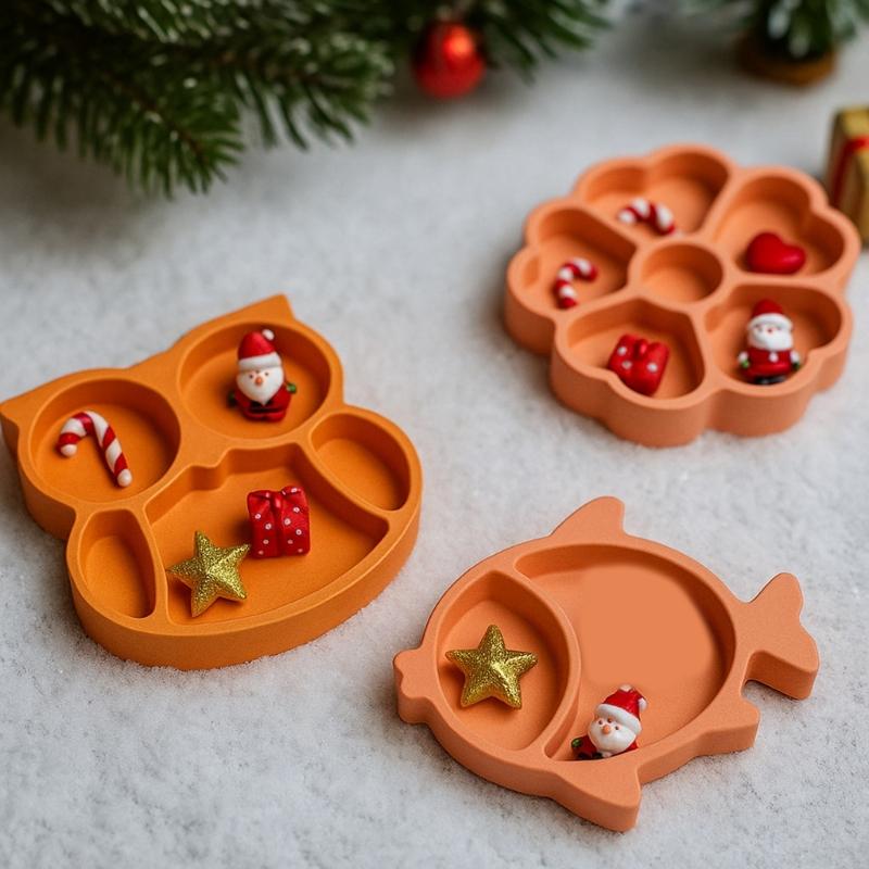 Multi Shape Silicon Craft Molds Owl Heart Flower Design For DIY Storage Container And Decoration