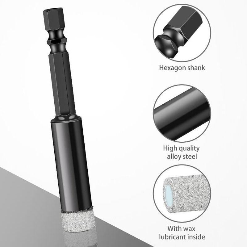 Burghiu diamantat cu coadă hexagonală, biți de găurit brazați în vid uscat, seturi de biți de găurit cu miez, polizor unghiular diamantat, tăietor de faianță, instrumente de ferăstrău cu găuri