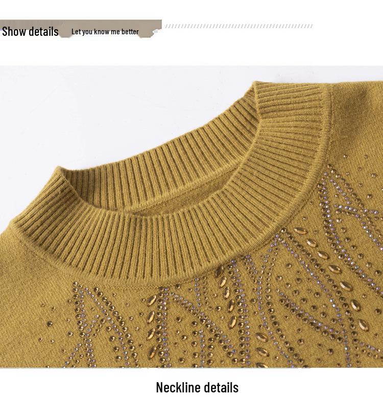 Stylish Autumn-Winter Knit Cardigan Set for Middle-Aged and Elderly Women