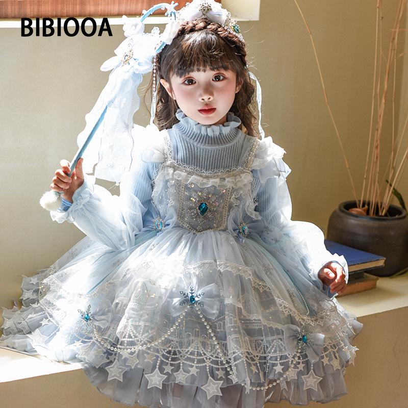 BIBIOOA Autumn 2025 Girls Princess Dress (Sizes 100-150)