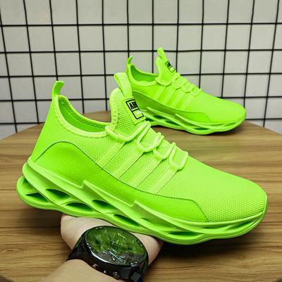 Scarpe sportive e casual leggere in tessuto fly-weave taglia grande 472025 scarpe da corsa verdi per studenti scarpe da uomo con plateau