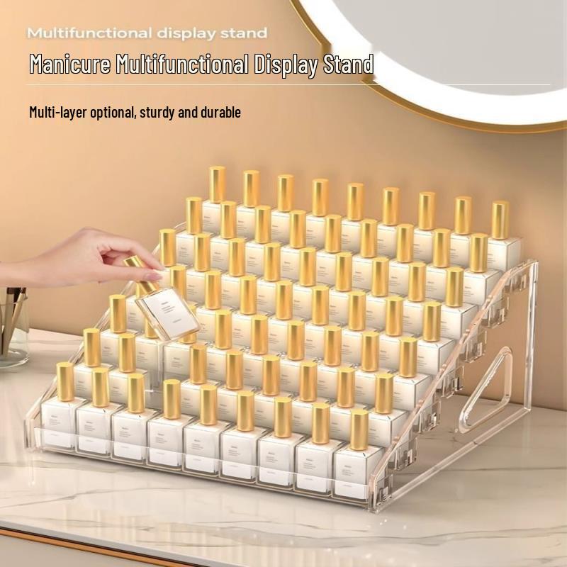 Kosmetik-Organizer mit großer Kapazität, mehreren Schichten und Fächern - Transparentes Acryl zur Aufbewahrung von Foundation, Rouge, Lidschatten und Puder