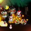 Non-Toxic Christmas Pendant Ball Building Blocks Mini Bricks Bell Snowman Santa Claus Christmas Tree Decorations For Home Christmas Gifts
