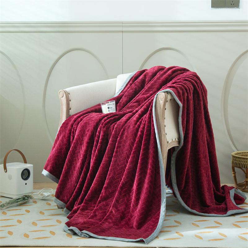 Einfarbig Waffelstruktur Decke Korallenvlies Decken, Weiche Warme Sofadecke Schlicht Elegant Klimadecke