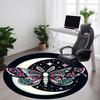 1pc Moon Butterfly Office Round Area Rug, Indoor Mat Suitable For Office, Under Office Chairs Bedroom Living Room Home Decor, Room Deco