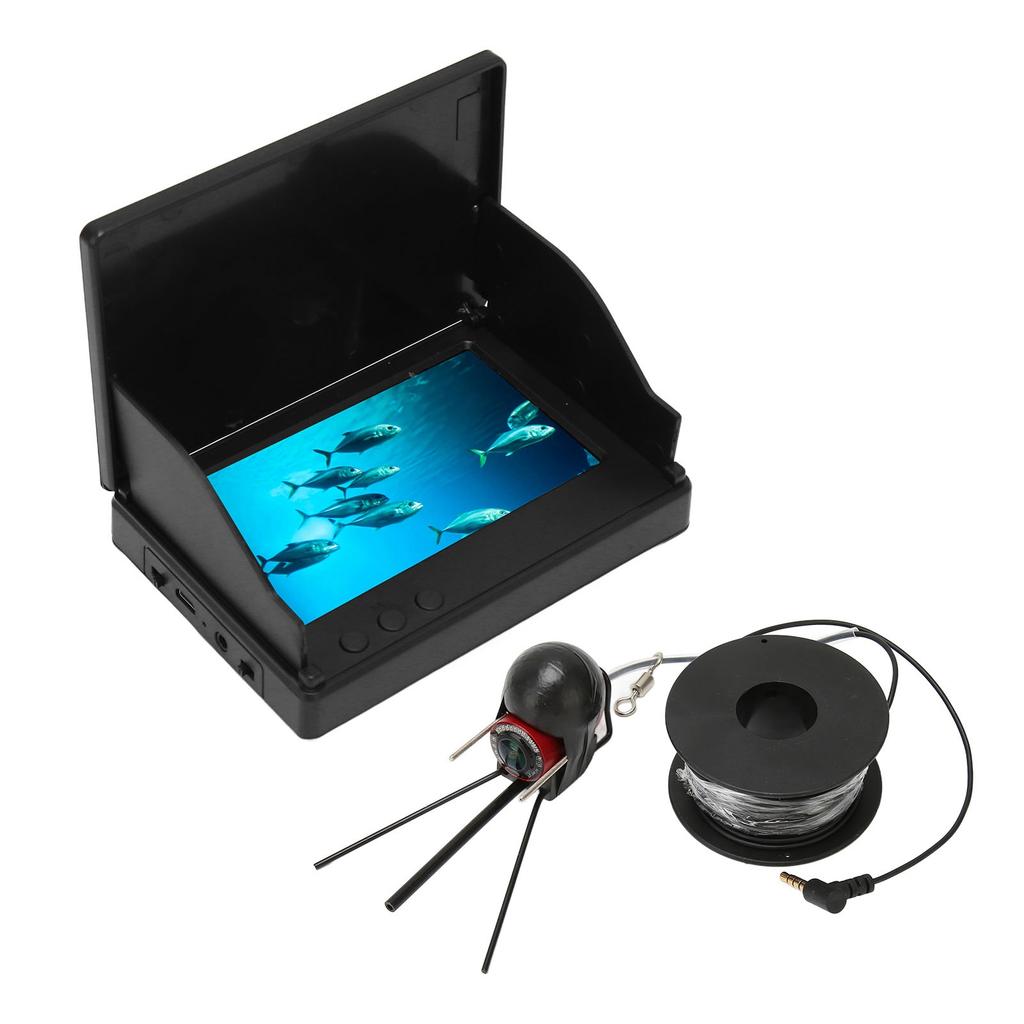 4.3in TN HD Underwater Fishing Camera IP68 Proof Fish Finder with 12 Lights for Fishing
