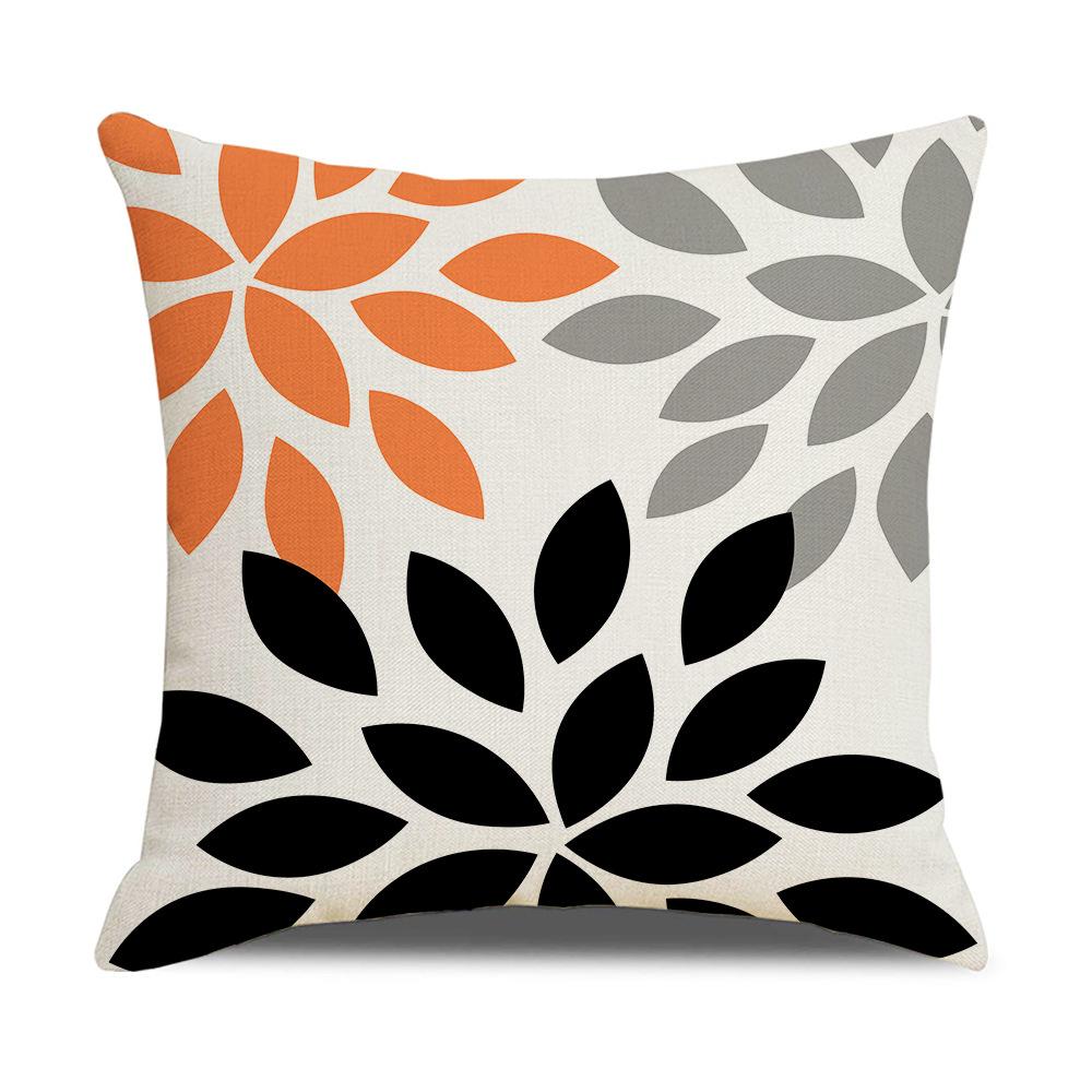 Daily Household Products Classic Simple Geometric Pillowcase Linen Office Cushion Waist Pillowcase