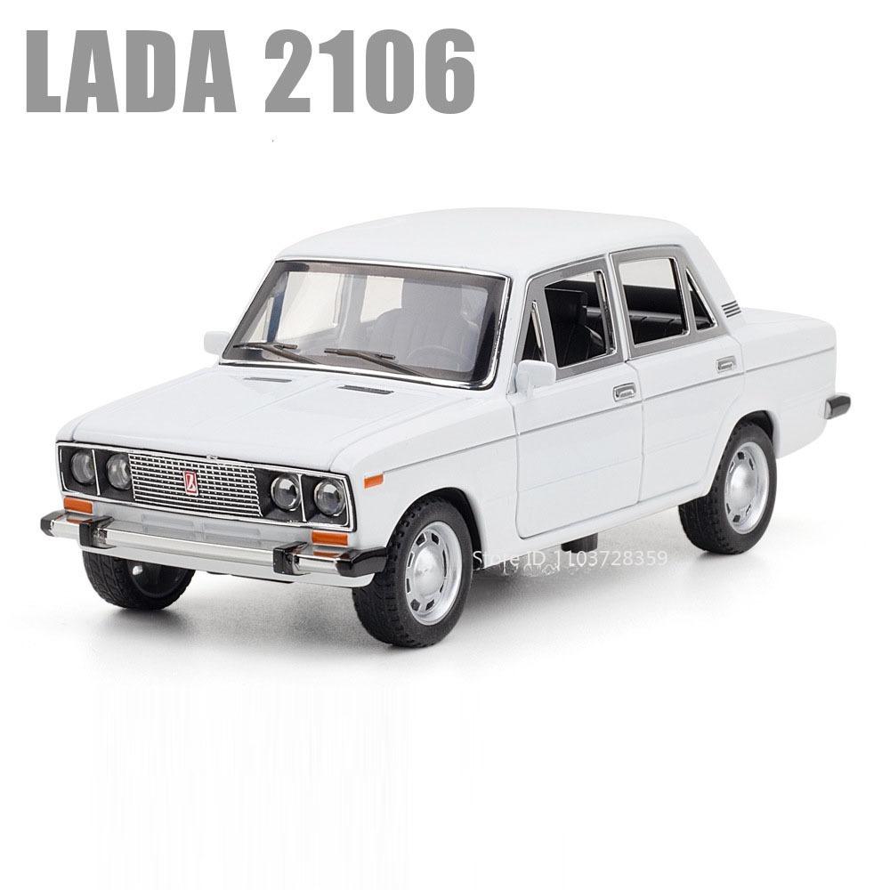 

1:24 Lada NIVA 2106 Model Vintage Car Toys Alloy Diecast Sound Light Doors Opened Pull Back Simulation Vehicles for Kids Gifts