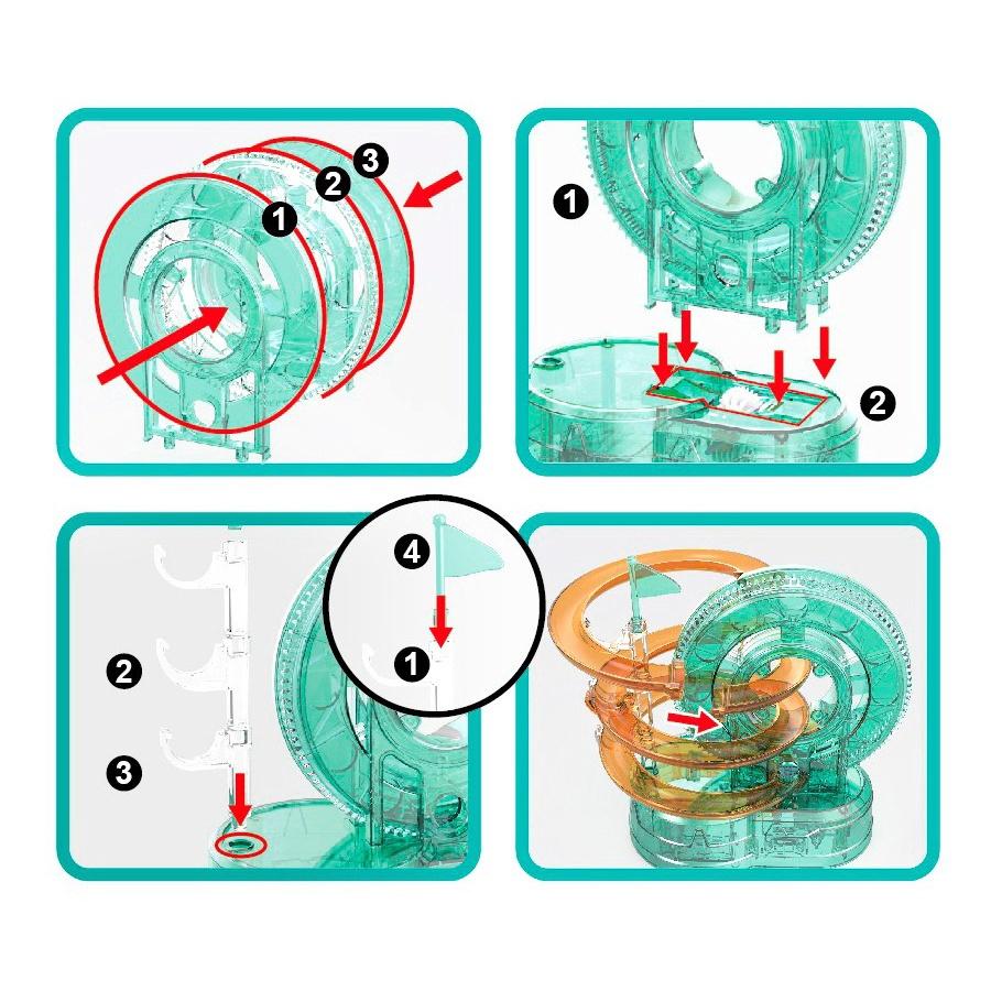 Kids Electric Ferris Wheel Loop Marble Race Run Transparent Diy Toys for Children Kid GIft