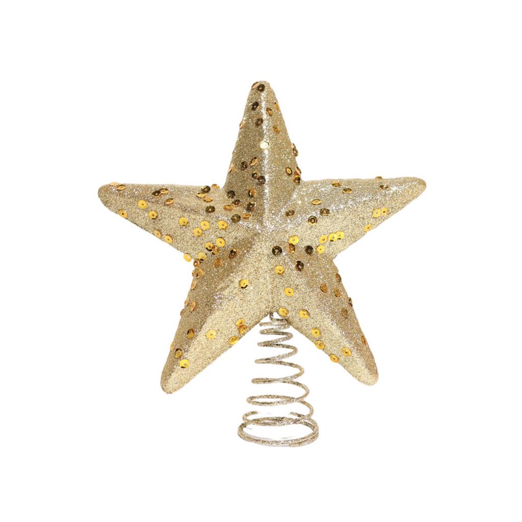 Christmas Colorful Sequin Foam Tree Top Star Christmas Tree Five-pointed Star Tree Top Layout Window Desktop Ornaments