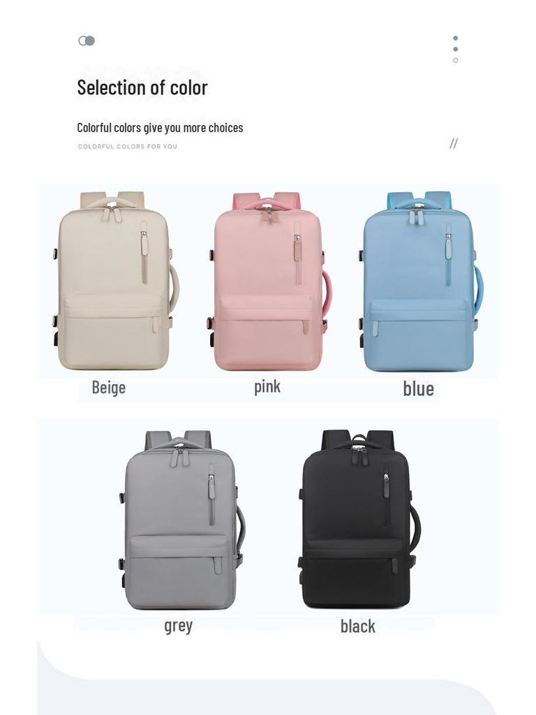 Expandable Large-Capacity Laptop Backpack for Business Travel