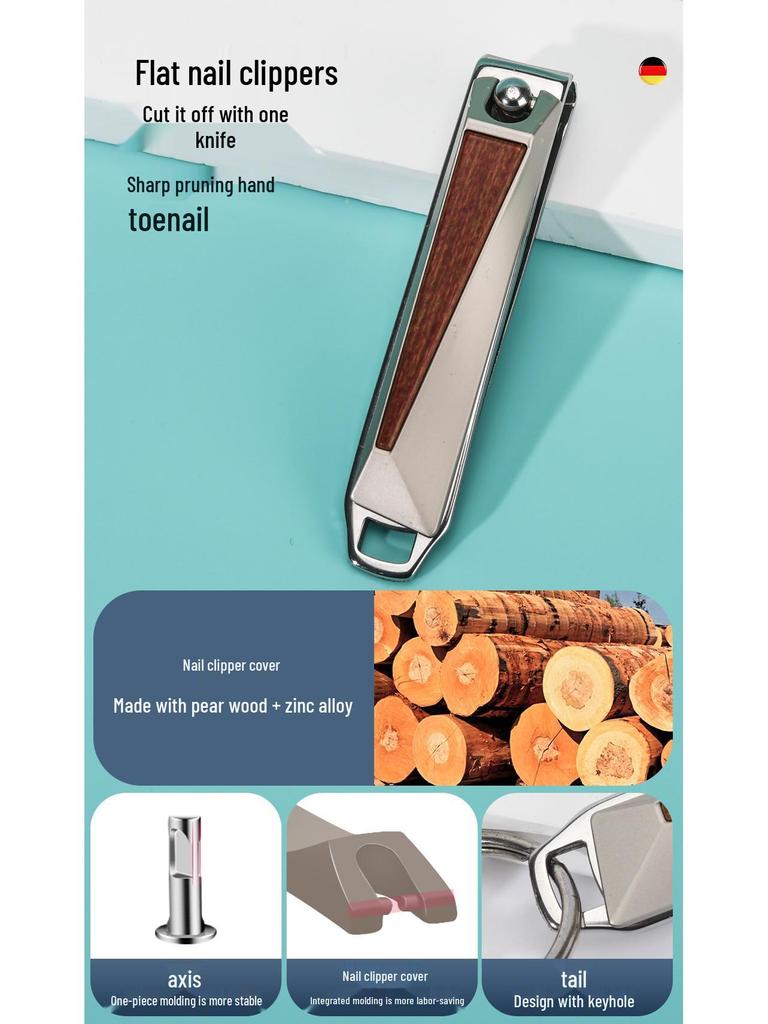 4-Piece Stainless Steel Grooming Set: Nail Clippers, Round Head Nose Hair Trimmer, Ear Pick, In a Gift Iron Box