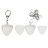 1/2/3Pcs Triangle Keychain Guitar Pick Holder Clear Case Heart Shaped