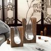 Nordic Solid Wood Glass Vase