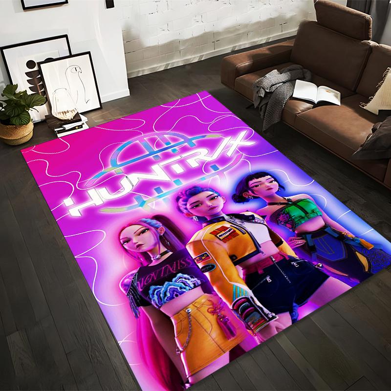 

Colorful Futuristic Design with Text HUNTRX1 Vibrant Female Characters1Modern Style Suitable for use as an anti-slip for room and bedroom sofas 40x60cm( 15x23in )