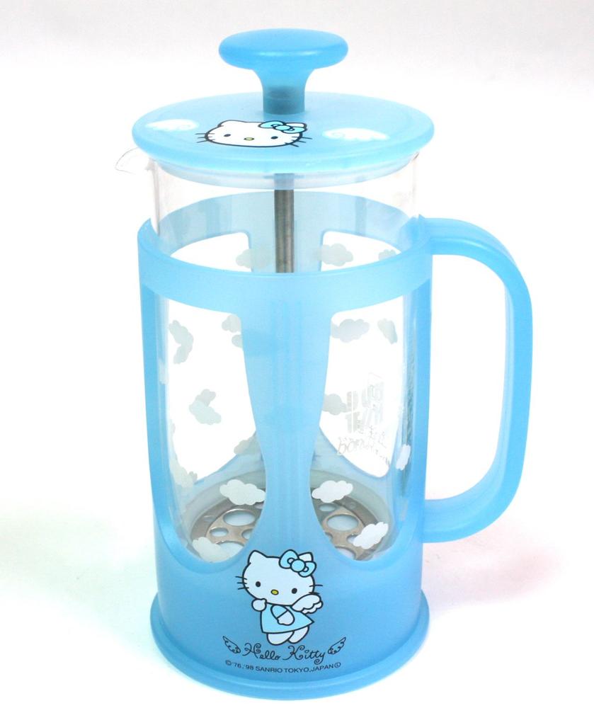 Doutor Coffee French Coffee Coffee Tea Hello Kitty Aqua Press, Press, Maker, Press, Bonapot, 2-Cup Capacity,