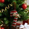 Candy Cane Christmas Ornament Plush Soft Candy Cane Christmas Tree Stuffed Decoration for Holiday Party Decor