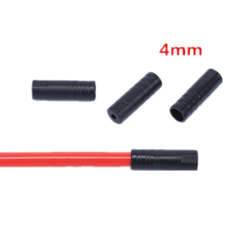 100Pc 4/5Mm Bike Bicycle Plastic Speed Chaning Brake Cable Wire Tips Caps Crimps