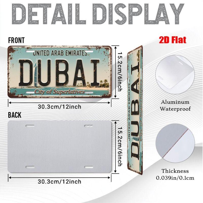 Urban City Theme Metal Tin Sign for Bar Garage Interior