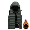Męska kamizelka kurtka zimowa wodoodporna ciepła bez rękawów męska kurtka moda z kapturem codzienna kamizelka męska jesień zagęścić kamizelka