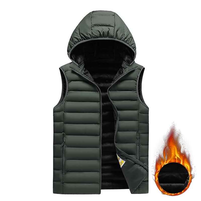 Męska kamizelka kurtka zimowa wodoodporna ciepła bez rękawów męska kurtka moda z kapturem codzienna kamizelka męska jesień zagęścić kamizelka