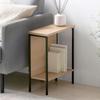 Suppa Side Table, Table, Sofa Table, Stylish, Scandinavian, Slim Nightstand, Natural/Black, Iris Ohyama HST-180 HIROBIRO Series