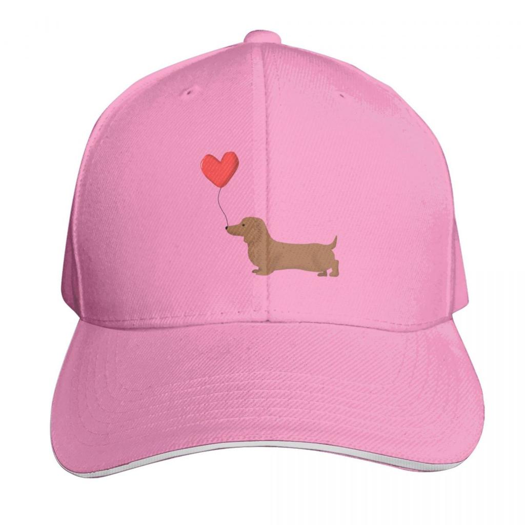 Sausage Dog Holding a Balloon Baseball Cap Christmas Hat Golf Wear Brand Unisex Cap Hiking Hat Unisexs Hats Womens
