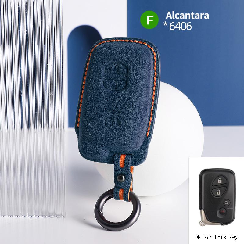 Suede Car Key Case Cover Key Caver FOR For Lexus LX470 GS450h IS350 SC430 LS460 ES350 4 Button Keychain Accessories
