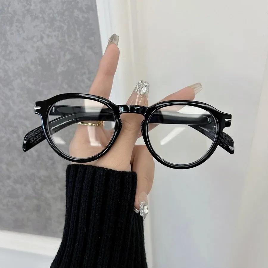 Fashion Luxury Round Eyeglasses Frames Women Men Transparent Clear Brand Designer Optical Casual Frame Oculos