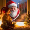 Simulated Santa Claus Window Sticker Self-Adhesive Double-Sided Visual Christmas Decoration Background Merry Christmas
