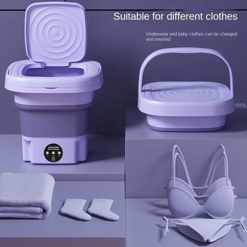 Household small folding washing machine, student dormitory underwear, socks, mini washing machine, portable washing bucket