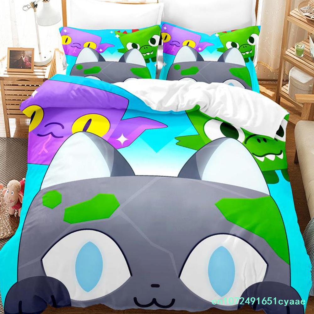 Game Pet Simulator X Bedding Set Single Twin Full Queen King Size Bed Set Adult Kid Bedroom Duvetcover Sets Parure De Lit Bed