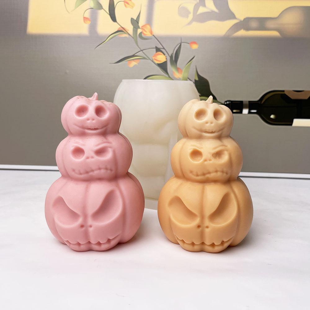 Halloween Stohovací hudební dýně Svíčka Silikonové formičky DIY Aromaterapie Mýdlo Kapací přívěsek Čokoládový dort Pečicí forma