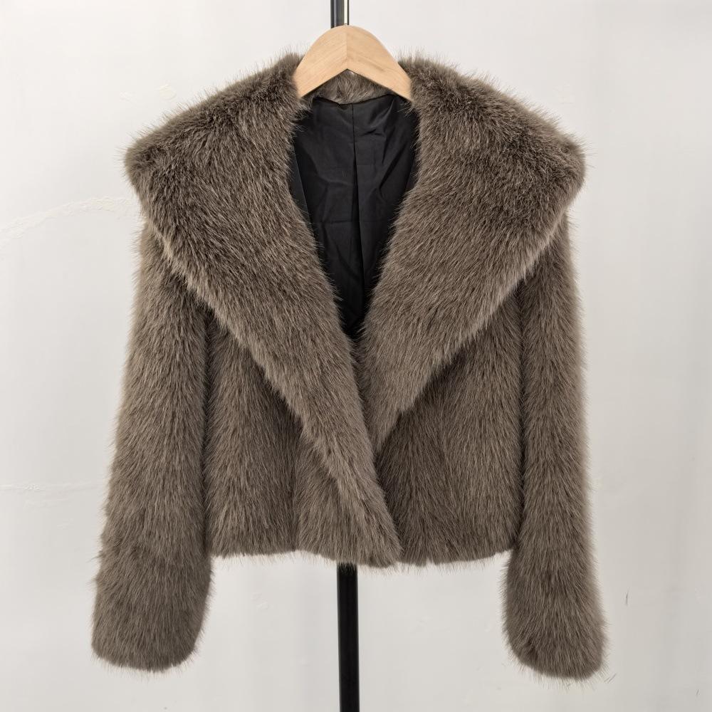 Imitation Fox Fur Fake Fur Coat Women's Short Fashion Fur Coat High Quality Autumn Winter Women Jacket Coat 2026