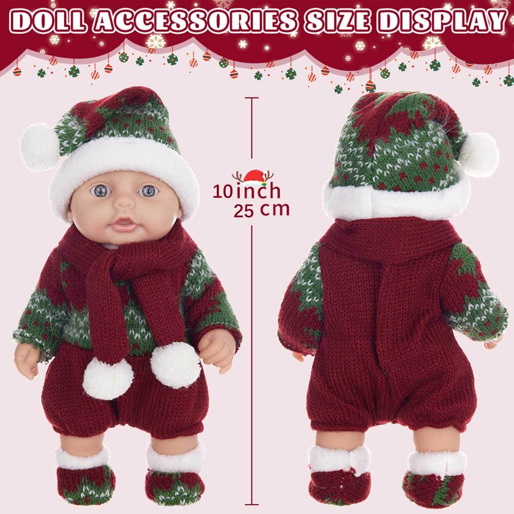 25CM Washable Lifelike Soft Hand-painted Simulation Baby Reborn Doll Children Accompany Play Doll