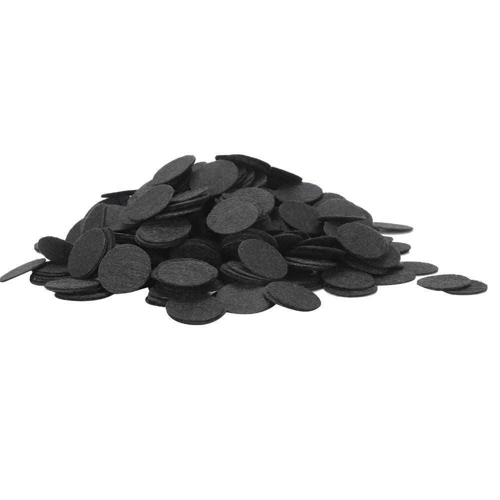 500pcs 25mm Nonwoven Round Piece White Black Cloth Flake Accessories Pre Cut Non-Woven Fabric Felt Craft Pads DIY Accessories