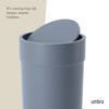 Official Umbra Touch Can Trash Can, Slate Blue, with Swing Lid, Round, 6L Capacity