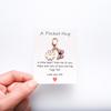 Pocket Hug Greeting Card with Cute Insect & Daisy Keychain Pendant Gift