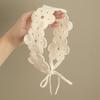 Fashion Solid Color Crochet Floral Headband, Women’s Bohemian Knitted Hair Accessory