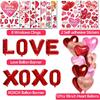 WOHOHOHO 181Pcs Valentines Day Window Clings Decorations, 10 Sheets Valentine's Day Window Stickers, LOVE & XOXO Banner, 12Pcs Heart-Shaped Balloons.