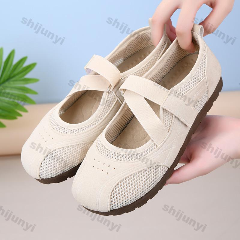 Fashion Women's Ballet Shoes Summer New Mesh Breathable Soft Sole Outdoor Sneakers Lightweight Comfortable Fashion Luxury Casual Flats