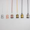 Edison Retro Aluminium Lampenfassung Hängedraht E27 Munddrehlampe Zubehör DIY Imitation Kupfer Schalterleiste Lampenfassung