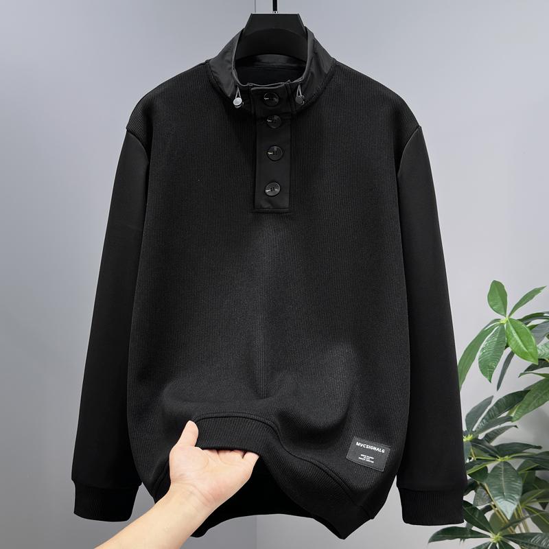 Мода осень больших размеров 5XL-11XL, мужская одежда, толстовки оверсайз, топы с высоким воротником и длинным рукавом, повседневные мужские пуловеры 5XL